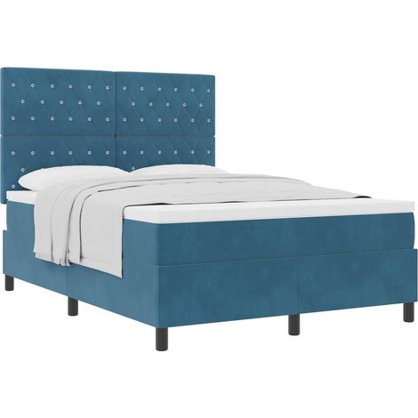 Maison Exclusive - Boxspringbett mit Matratze Dunkelblau 140 x 20