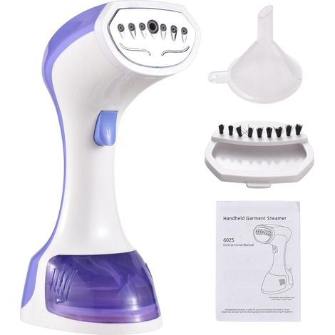 Défroisseur vapeur portable de voyage pour vêtements, 1100 W, chauffe rapide, réservoir d'eau amovible de 120 ml, idéal pour la maison et le bureau. (1/2)
