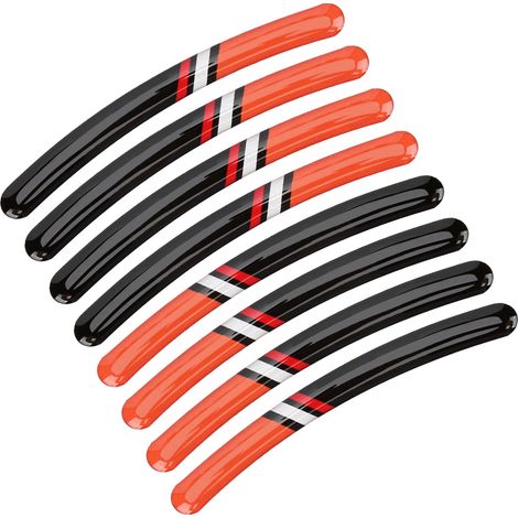 Lot de 8 autocollants réfléchissants et étanches pour jantes de voiture de course Kawasaki, type 3 (1/5)