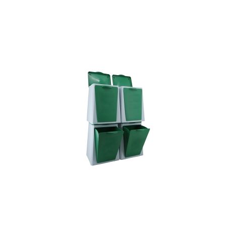 VILEDA Modularer Kunststoff-Recyclingbehälter ECUBE, 4 Fächer - Fassungsvermögen von 40L