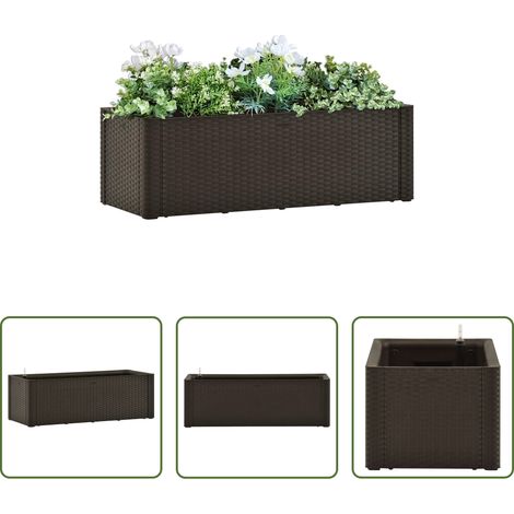 Hochbeet - Garten-Hochbeet mit Selbstbewässerungssystem Mokka 100x43x33 cm (1/5)