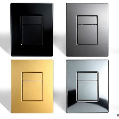 Plaque Commande WC Or Convient pour Grohe GD2 Réservoir Encastré 38732 38966 Double Chasse Pneumatique PIQUET D'ATTACHE (1/5)