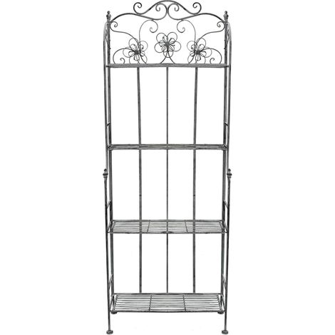 ELEONORE - scaffale 4 piani stile provenzale in ferro verniciato (1/3)