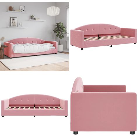 vidaXL Tagesbett Rosa 80x200 cm Samt (1/5)