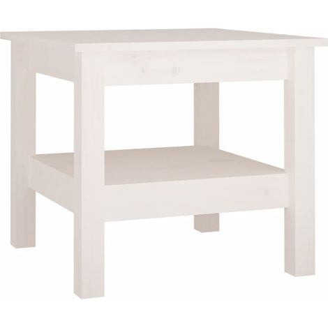 Couchtisch Weiß 45 x 45 x 40 cm Massivholz Kiefer vidaXL