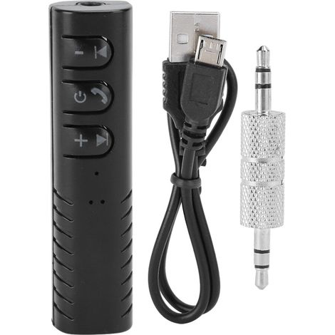 Este innovador adaptador AUX a Bluetooth mejora tu experiencia de audio gracias al procesamiento de señal digital y a un micrófono incorporado.