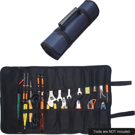 Werkzeugkoffer mit Rollen und 23 Taschen, wasserdichtes 600D Oxford-Gewebe – faltbarer Organizer mit Griff für Handwerker und Angler (1/5)