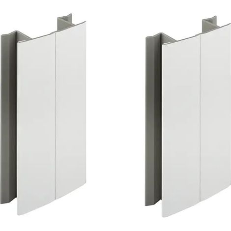 cyclingcolors 2x Connettore Zoccolino Battiscopa 150mm bianco opaco Bordo Mobili Cucina Zoccolo Giunzione multiangolo angolare