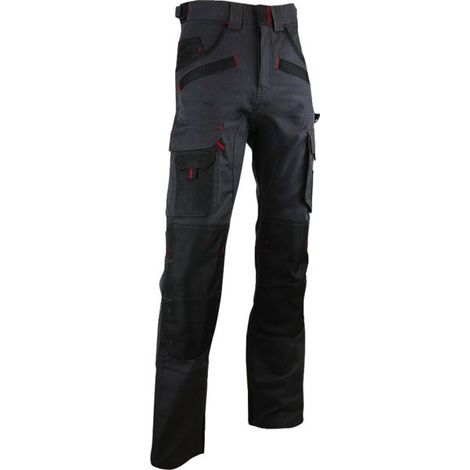 Pantaloni da lavoro bicolore con tasche porta ginocchiere ARGILE LMA Grigio scuro 60