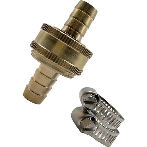 Raccords étanches pour tuyau d'arrosage de jardin, lot de 2, joint en cuivre robuste pour la réparation de tuyaux d'arrosage extérieurs, connexion standard 1/2 pouce (1/5)