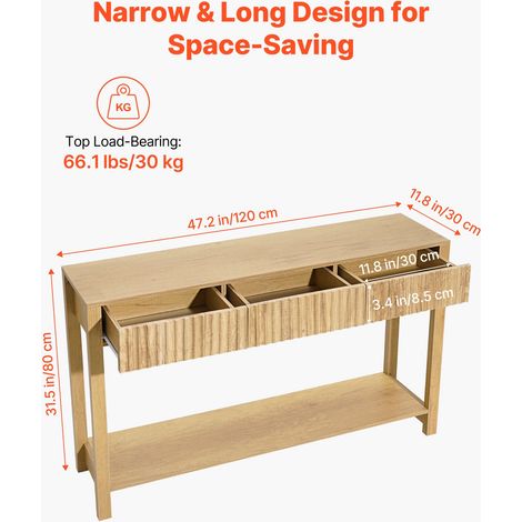 Console d’Entrée 120 cm de Long Table Console de Style Campagnard (1/5)