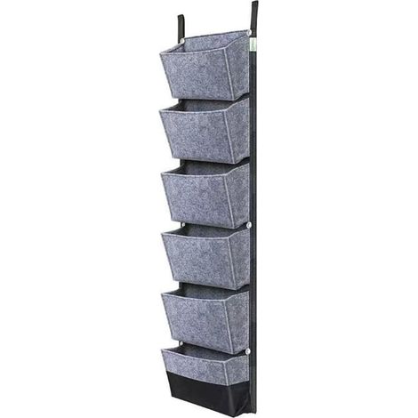Sacs à Plantes Muraux à Suspendre pour Intérieur en Feutre Vertical 107 x 30 cm Imperméable pour Plantes Verticales Gris (1/4)
