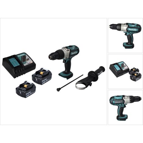 Makita DHP 451 RF Akku Schlagbohrschrauber 18 V 80 Nm + 2x Akku 3,0 Ah + Ladegerät (1/5)