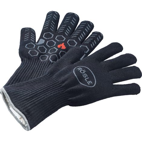 Rösle Premium-Grillhandschuhe, Ofenhandschuh, Hitzeschutz, Grillzubehör, Hitzebeständig, Meta-Aramid, 25240