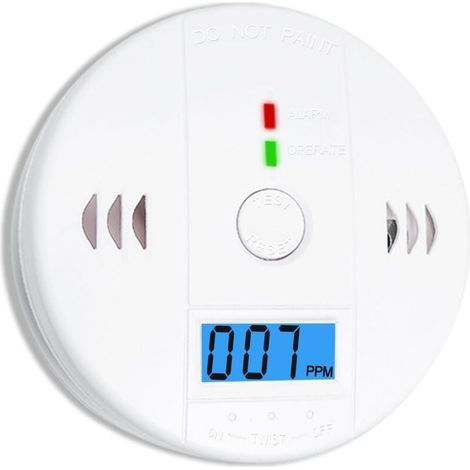 Detector de monóxido de carbono con pantalla LED, detector de humo y monóxido de carbono - DPZO (1/4)
