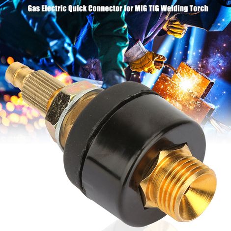 Raccord rapide gaz/électrique M16x1,5 pour torche de soudure MIG TIG, consommable de poste à souder, 1 pièce (1/5)
