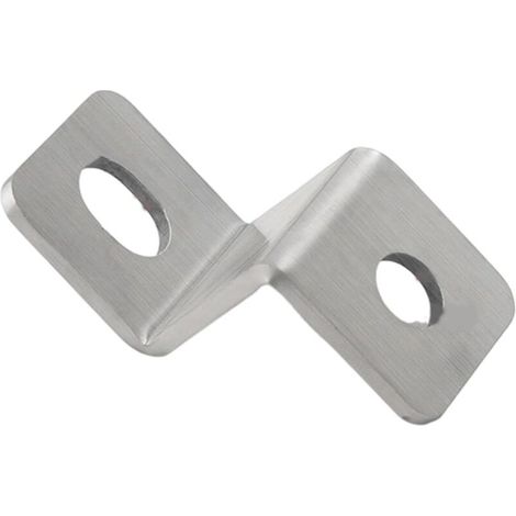 Staffe e morsetti regolabili in acciaio antiossidante per la costruzione di mobili resistenti. Ferramenta angolata a Z regolabile.