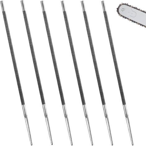 Chainsaw File, 6 Pieces Chainsaw Chain File, 5.2mm Round Sharpening File, Trimmer Saw Sharpening File, Saw Chain File Set, for Sharpening Chainsaw Chains (1/5)