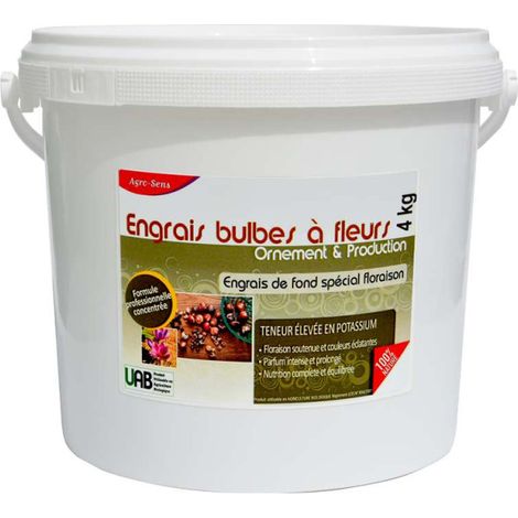 Engrais bulbes à fleurs d'ornement et de production - Agro Sens - Seau 4 kg (1/4)