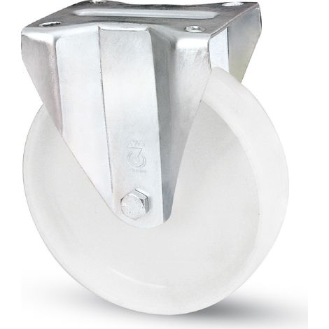 Avo RUOTA FISSA PER CARRELLI NYLON art.118BIS/A mm. 80-piastra mm.100x85