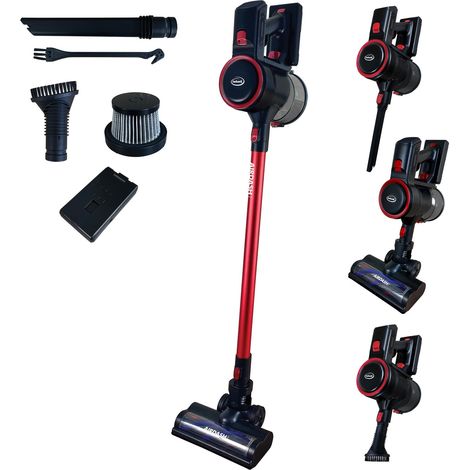 Ewbank EWVC3210 AIRDASH1 2-In-1 Cordless Stick Vacuum Cleaner, Red/Black (1/2)