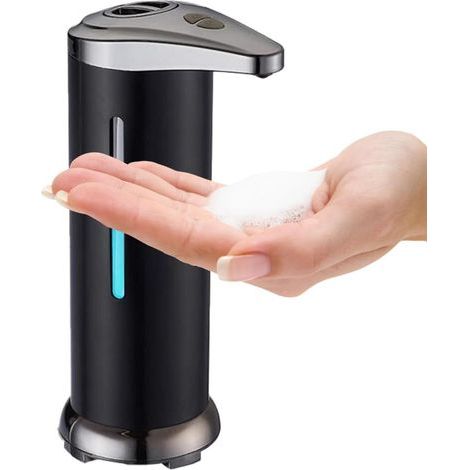 Automatischer Seifenspender, intelligenter elektrischer Seifenspender mit Sensor und berührungsloser Funktion, schwarz (1/5)