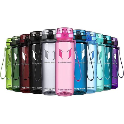 Trinkflasche Tritan BPAfrei 350ml 500ml 1000ml 750 ml Glossy Rosa (1/5)