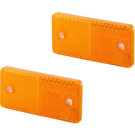 Set 2pz Catarifrangenti Riflettori Rettangolari 9.0cm Fissaggio Bici Auto (1/5)