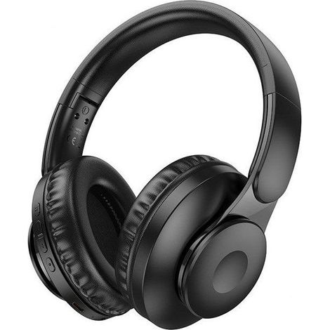 Cuffie wireless - HOCO - W45 Enjoy - Nero - Controlli per riproduzione/pausa - Connettività wireless