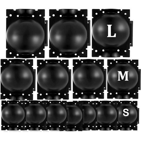 15 pièces boîtes enracinement plantes, balles propagation haute pression, tailles L+M+S (noir)