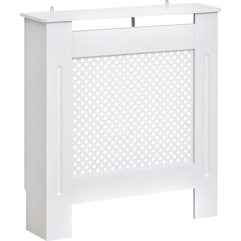 Copritermosifone in Legno a Griglia Bianco 78x82x19 cm (1/5)