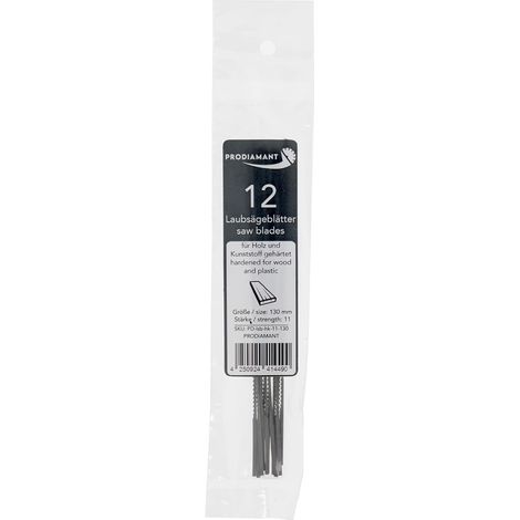 Lot de 12 lames de scie à chantourner Taille 11 moyenne pour bois et plastique 130 mm Fabriqué en Allemagne (1/5)