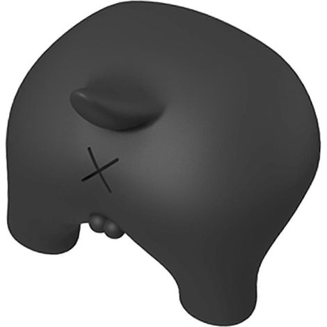 Bouchon de dentifrice en forme de crotte, bouchon de dentifrice en forme de derrière de chien, distributeur de dentifrice portable et amusant à presser, anti-poussière-Black