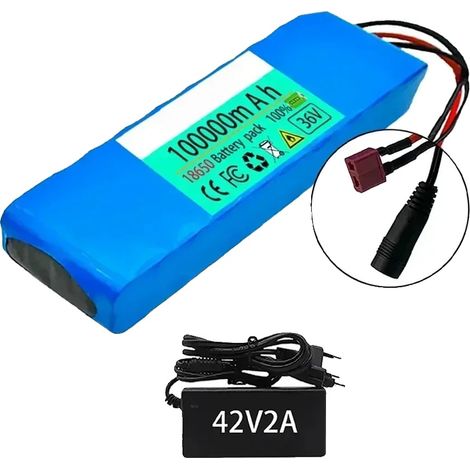 Batería recargable, capacidad de 10000 mAh, diseño ligero, cargador T-DC (1/2)