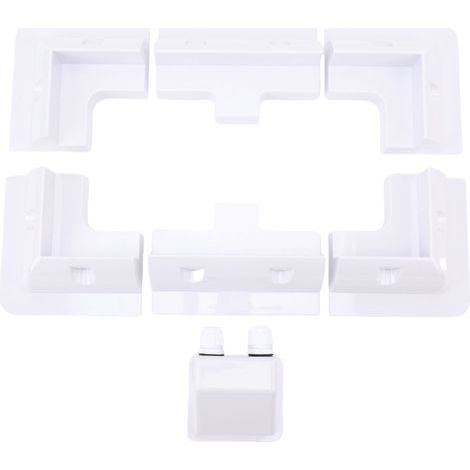 Kit de montage de supports d'angle ABS pour panneau solaire, largement utilisé pour les véhicules récréatifs, les hangars, les garages, blanc. (1/5)