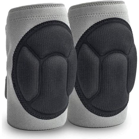 Genouillères confortables et antidérapantes, avec coussinet en mousse épaisse extra pour le nettoyage des sols, le jardinage, le yoga et la construction, doublure intérieure douce, doubles sangles rob (1/5)