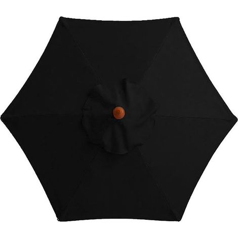 Parasol, parasol de terrasse, parasol d'extérieur, toile de rechange, 193 cm, noir (1/5)