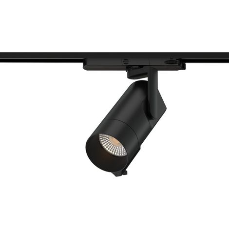 Spot LED sur Rail Triphasé Intelligent IA 35W CCT 50° Noir - SILUMEN