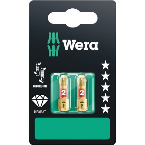 Wera 851/1 BDC SB Bits, PH 2 x 25 mm, 2-teilig 05073335001 (1/5)