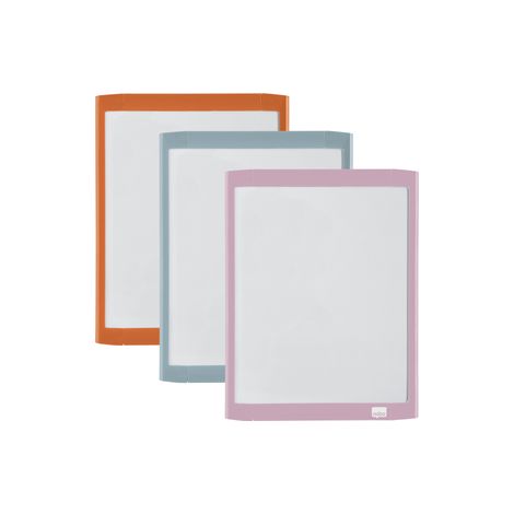 Mini pizarra magnética Nobo con marco de color 216x280 mm
Características:
- Mini pizarra magnética con marco de varios colores.
- Incluye rotulador y