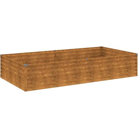 Jardinière，Lit surélevé de jardin 195x100x36 cm acier corten CFW34131 (1/5)