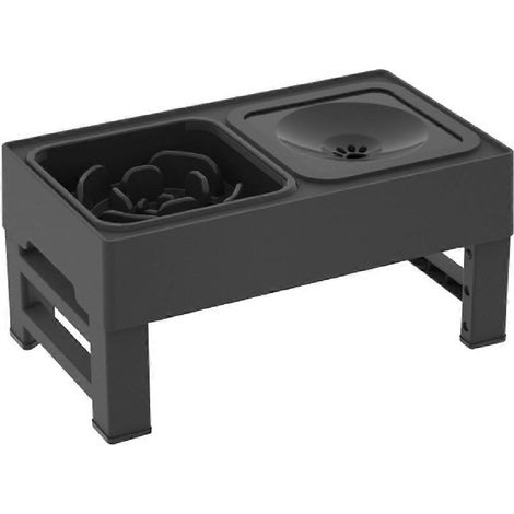 Support réglable en hauteur pour gamelle de chat - Table pliable en acier inoxydable avec design antidérapant B (1/5)
