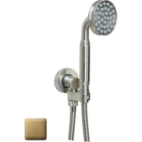Ensemble sortie murale avec support orientable, flexible 150, douchette Liberty-Gom Bronze - Bossini C17001C022 (1/2)