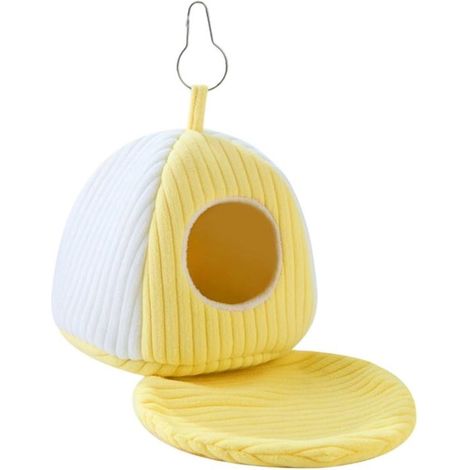 Nichoir d'hiver - Nichoir - Hamac pour oiseaux - Convient aux perruches, inséparables, calopsittes et calopsittes d'intérieur - Jaune (1/5)