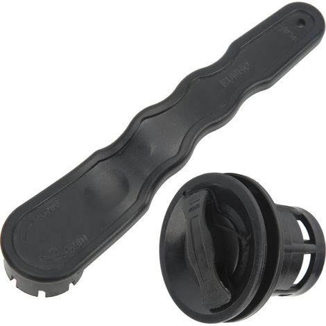 8 vannes d'air pour bateau avec clé de montage, double joint PVC noir universel, pour canot pneumatique, dinghy, kayak et radeaux (1/5)