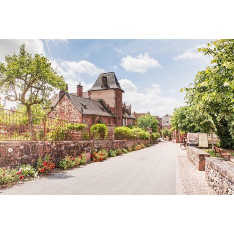 Tableau sur toile Collonges-la-Rouge 65x97 cm - Impression sur Toile Murale Décorative - Image imprimée en HD sur Toile - Toile sur Châssis en Bois FSC - Fabriqué en France (1/5)