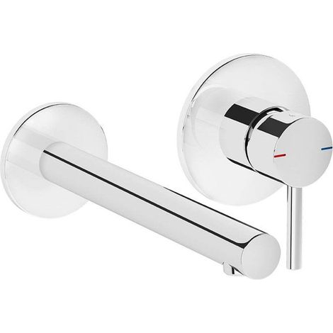 Mezclador de lavabo empotrado con 2 rosetas, parte visible, cromado VitrA A42581