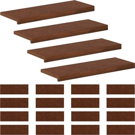 Nez de marche 20 pièces 70 x 30 x 2 cm Marron foncé vidaXL