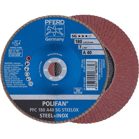PFERD Disque Polifan 180-22 Grain 40 - 67704185 (1/3)