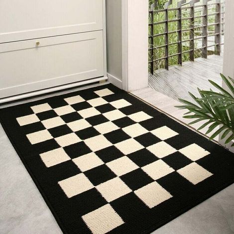 Fußmatte für den Innenbereich, rutschfeste Eingangsmatte, wasserabsorbierend, schmutzabweisend, für Eingang, Terrasse, 80 x 120 cm, von DEBUNS